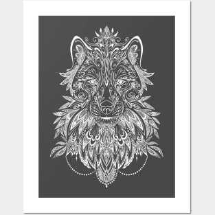 Wolf Mandala Posters and Art